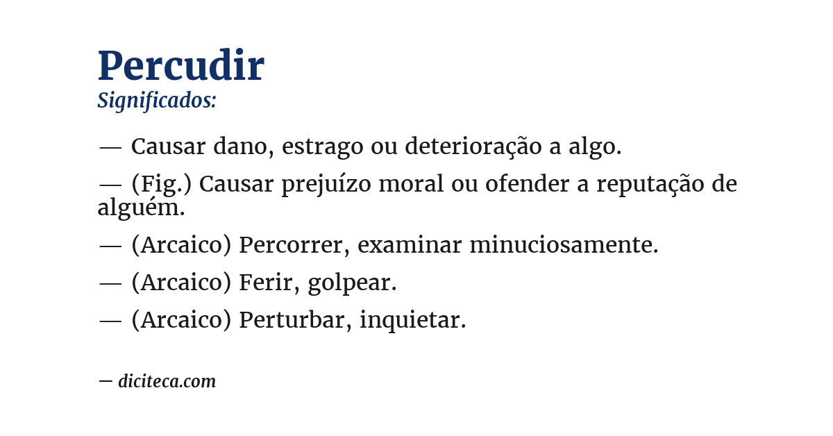 Significado de percudir