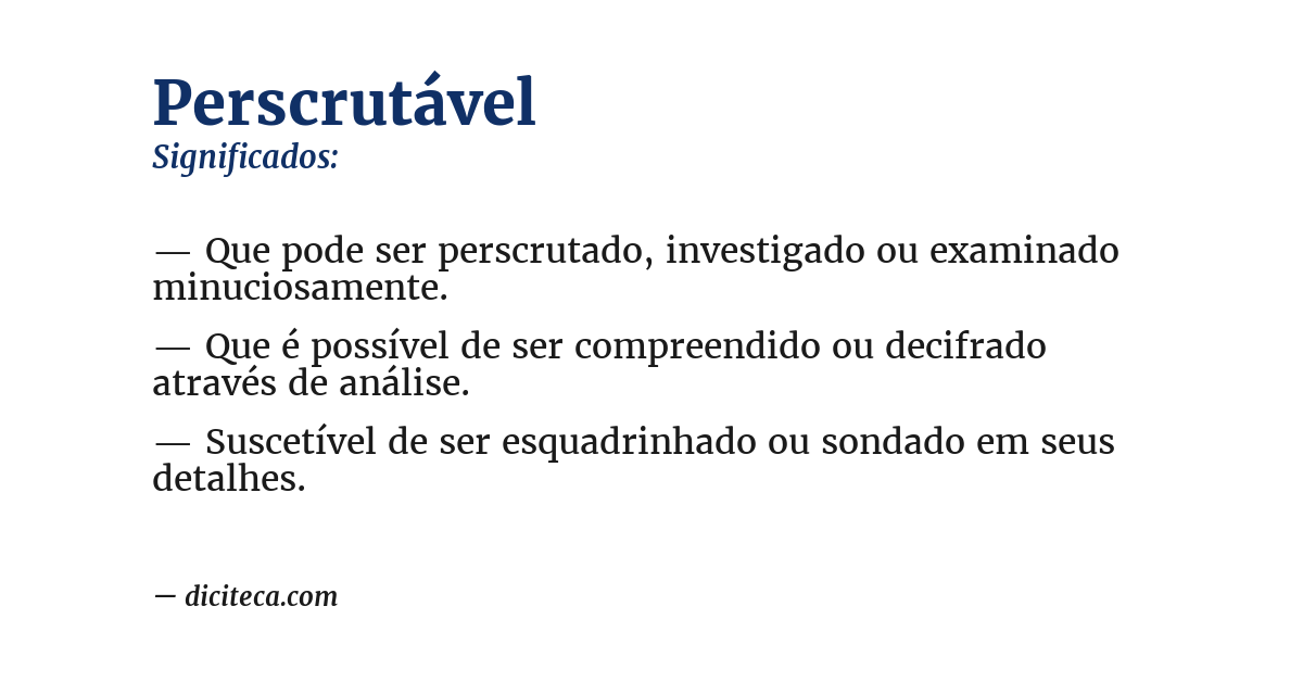 Significado de perscrutável