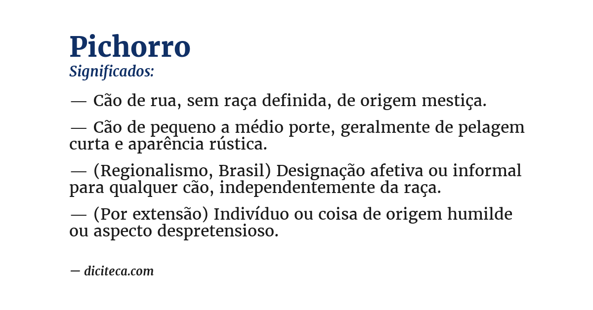 Significado de pichorro