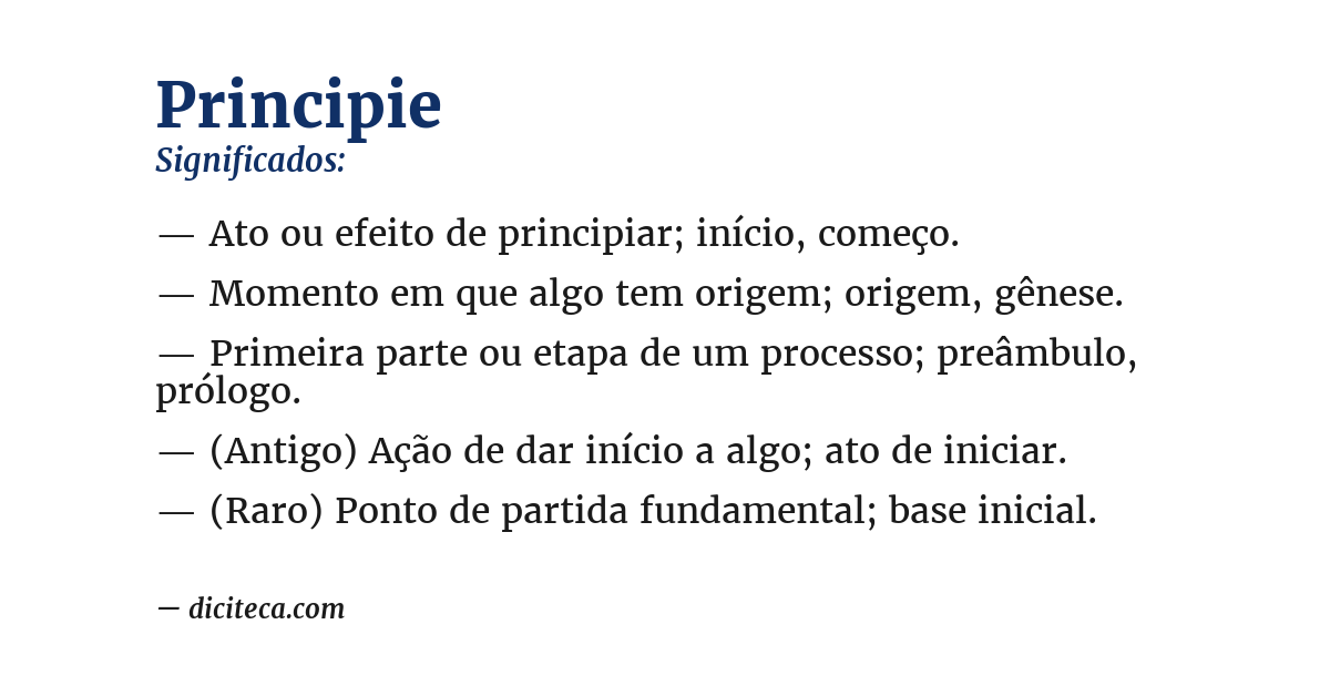 Significado de principie