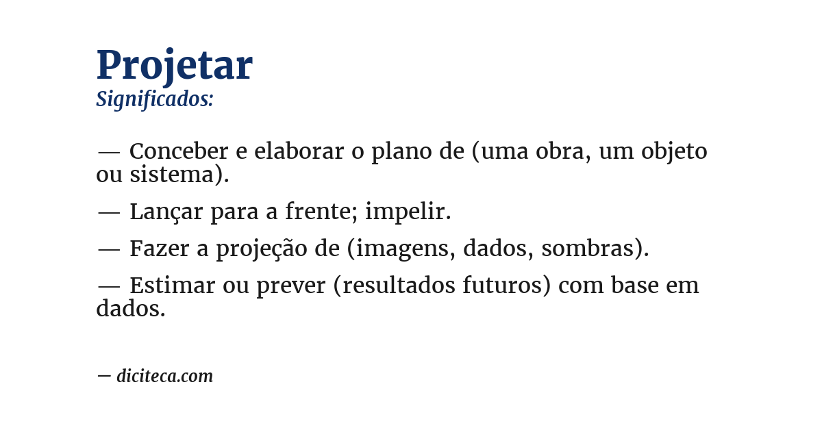 Significado de projetar