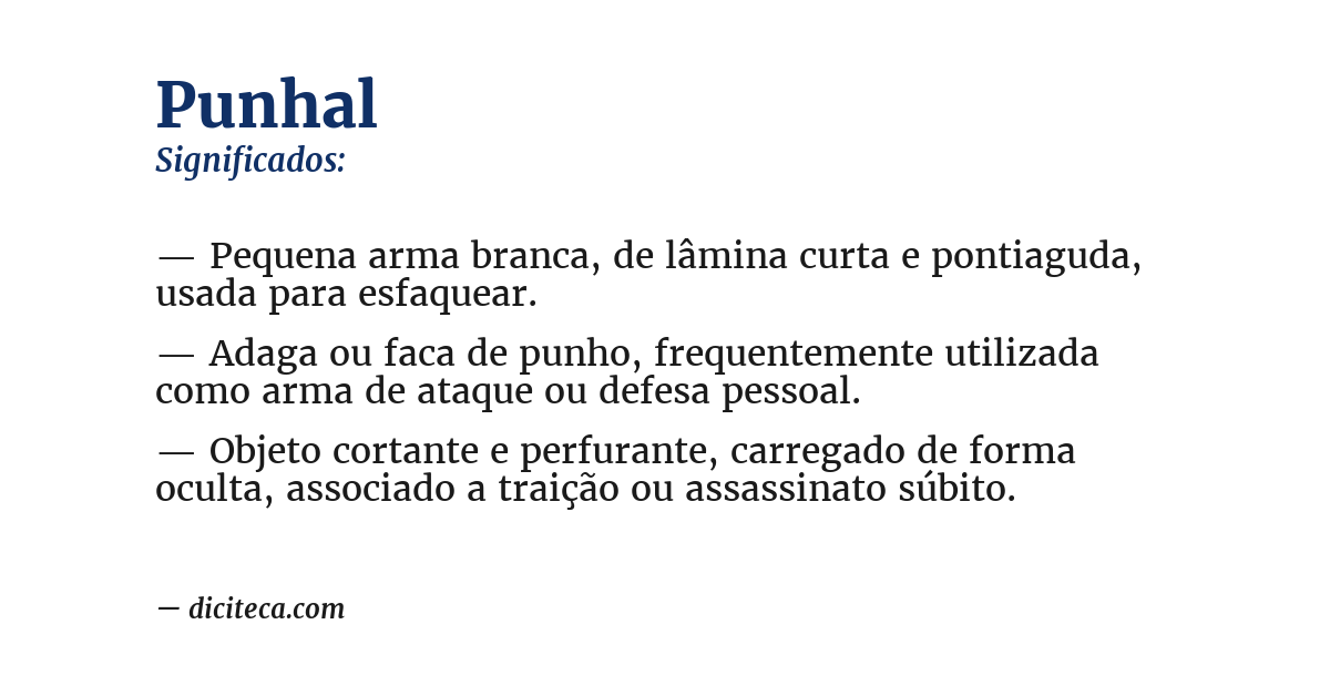 Significado de punhal