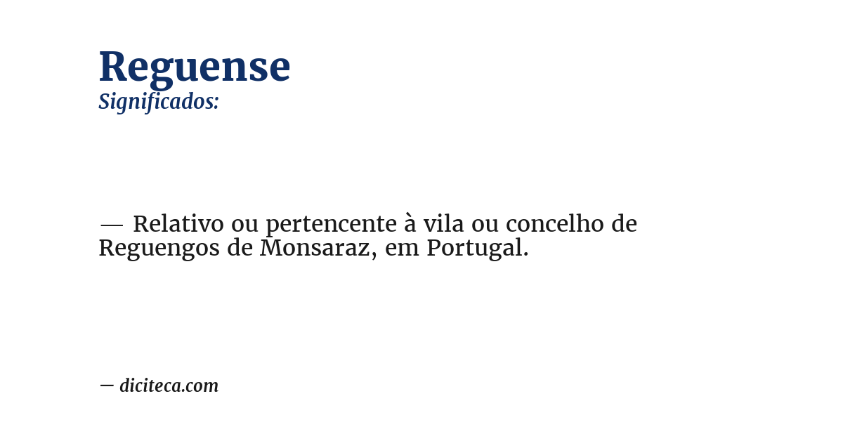 Significado de reguense