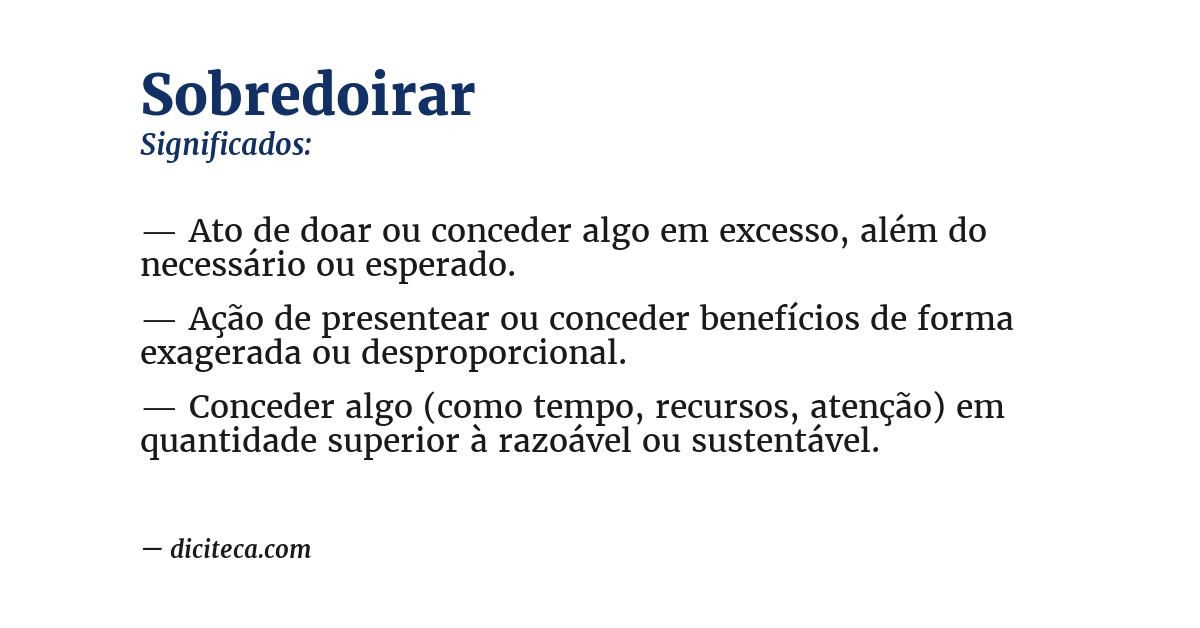Significado de sobredoirar