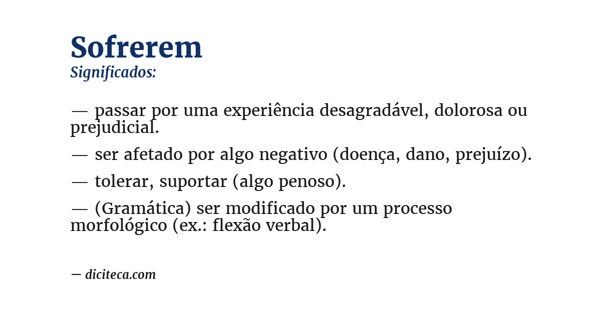 Significado de sofrerem