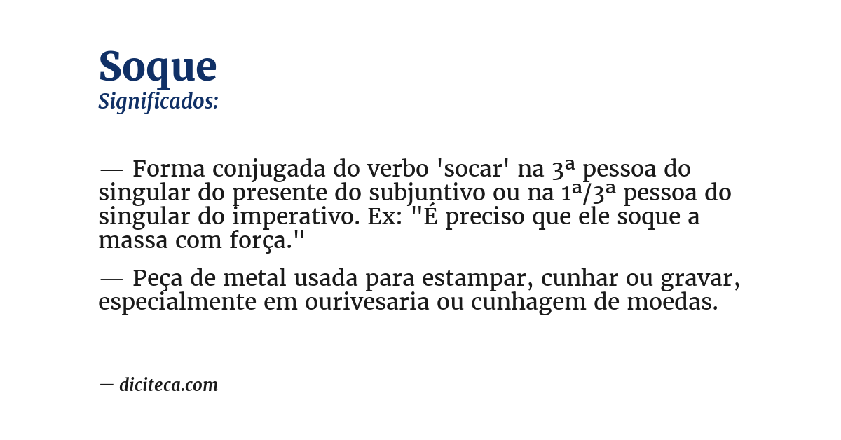 Significado de soque