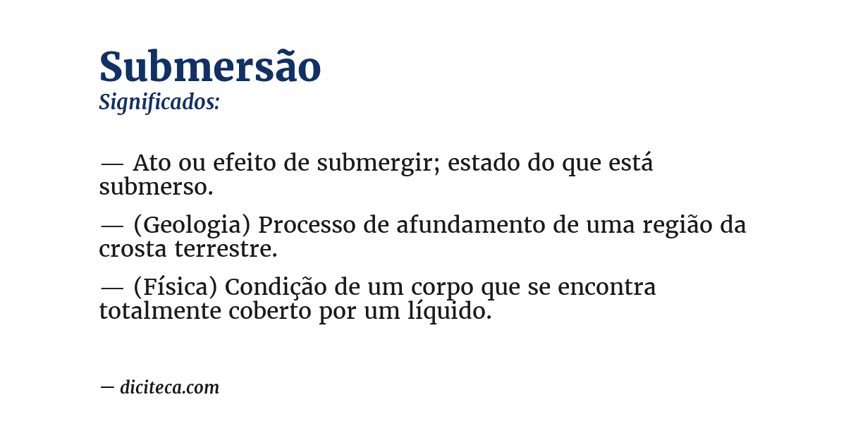 Significado de submersão