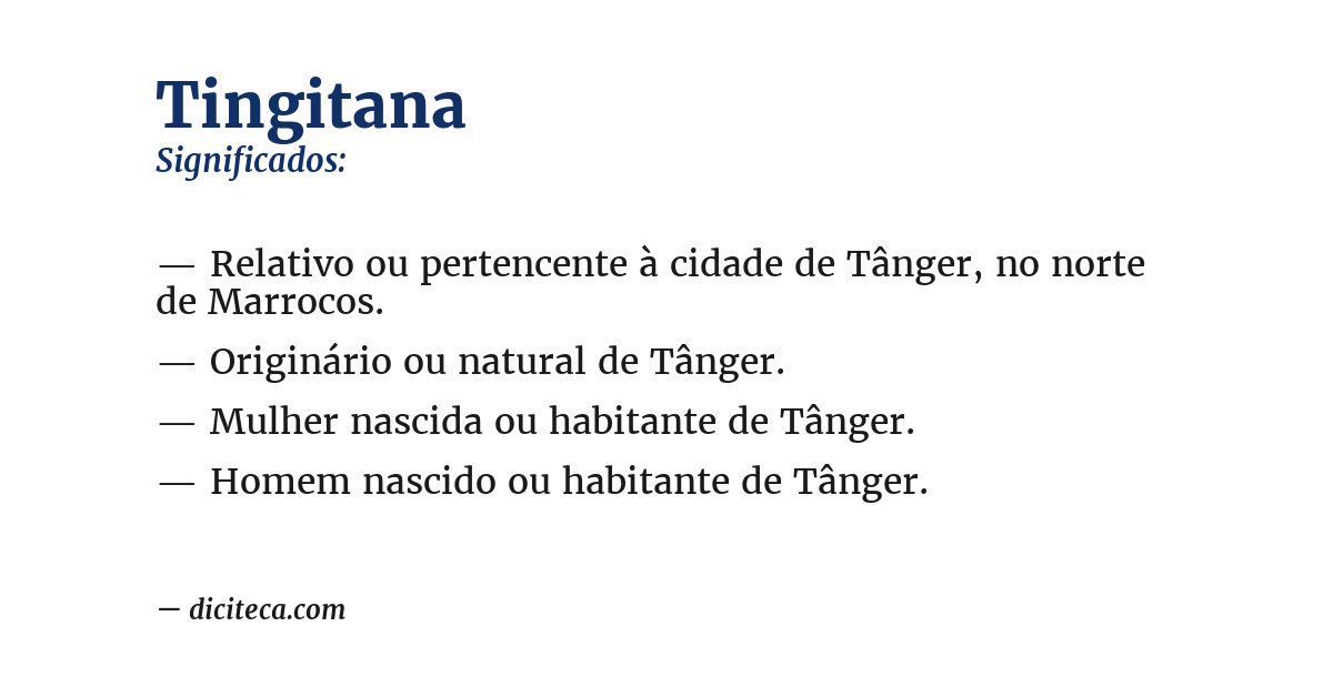 Significado de tingitana