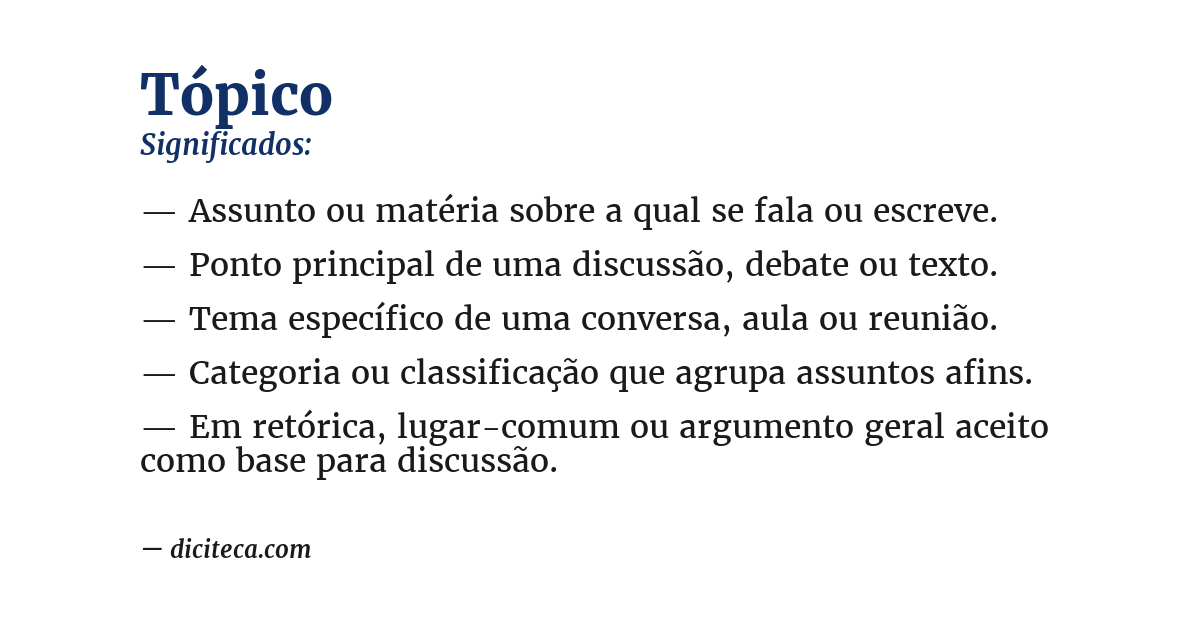 Significado de tópico