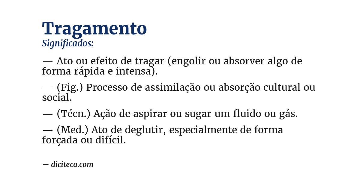 Significado de tragamento