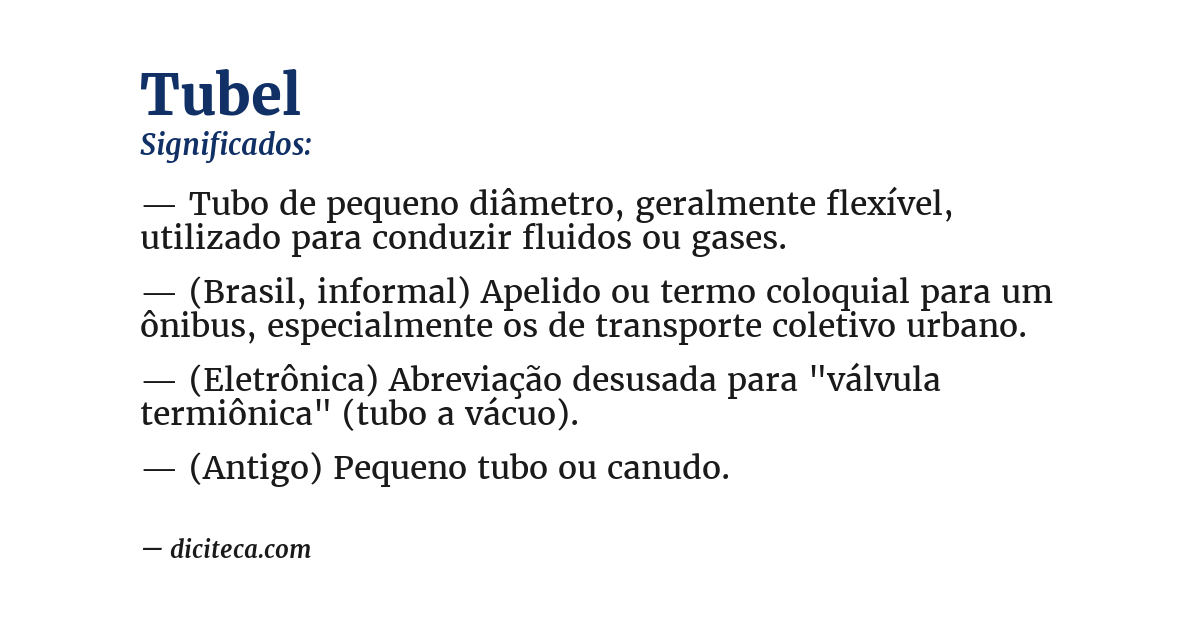 Significado de tubel