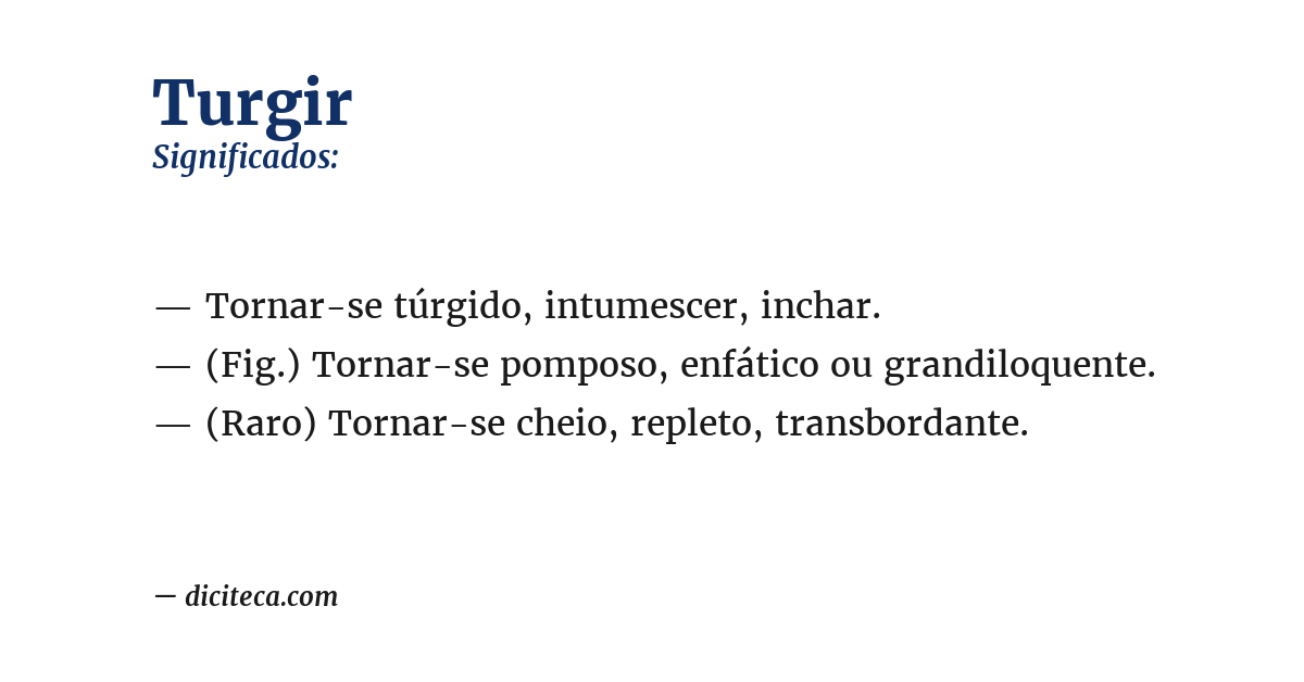 Significado de turgir