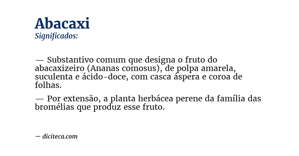 Significado de abacaxi