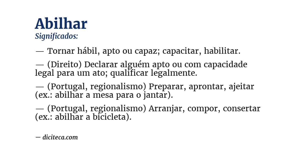 Significado de abilhar