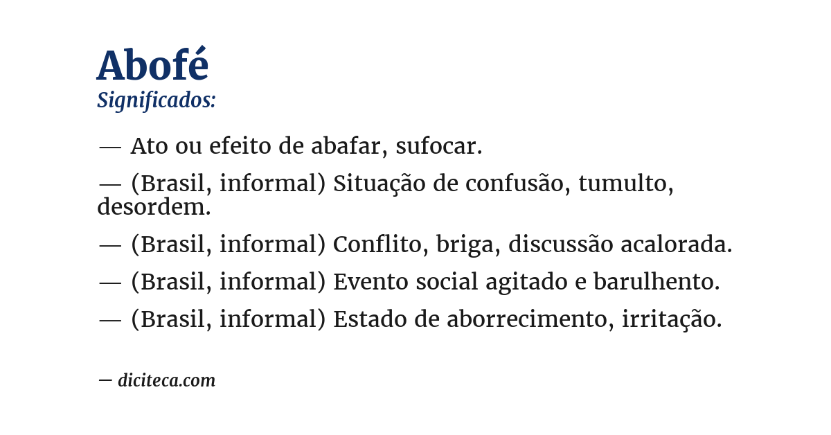 Significado de abofé