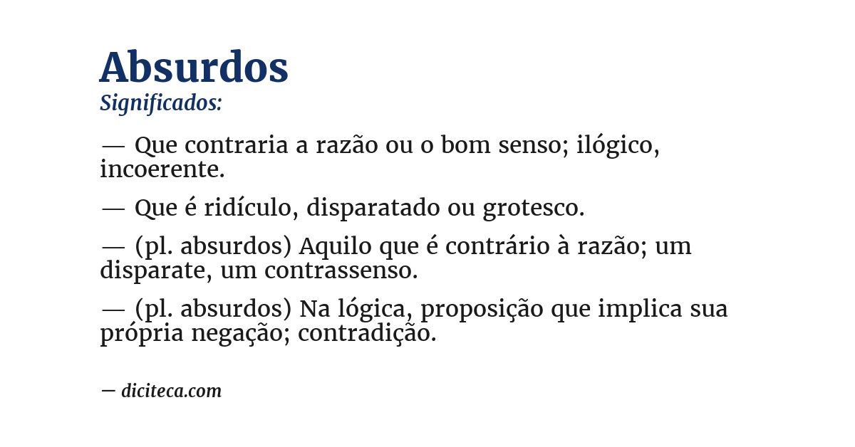 Significado de absurdos