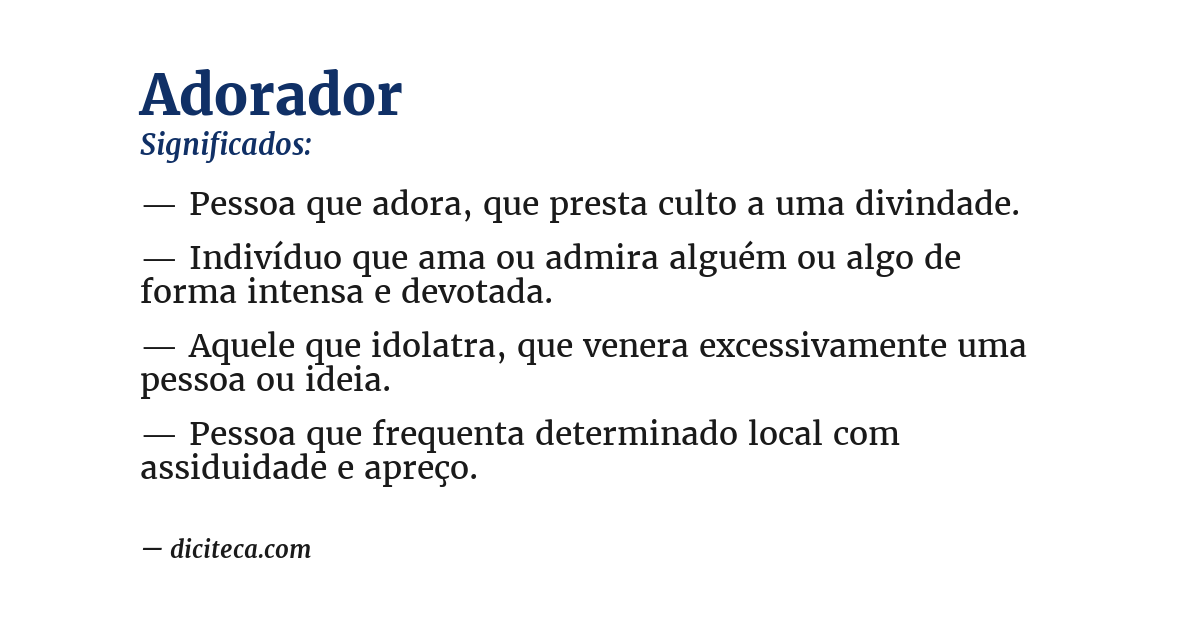 Significado de adorador