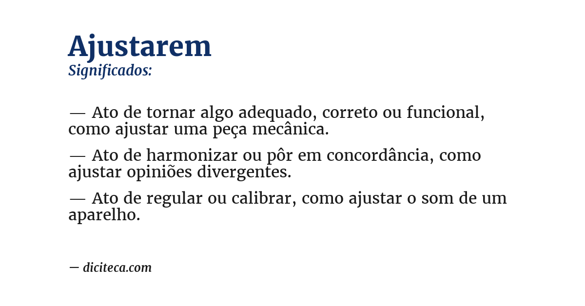Significado de ajustarem