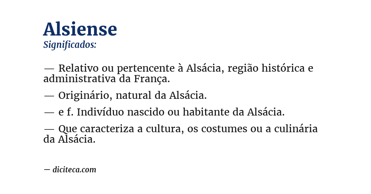 Significado de alsiense