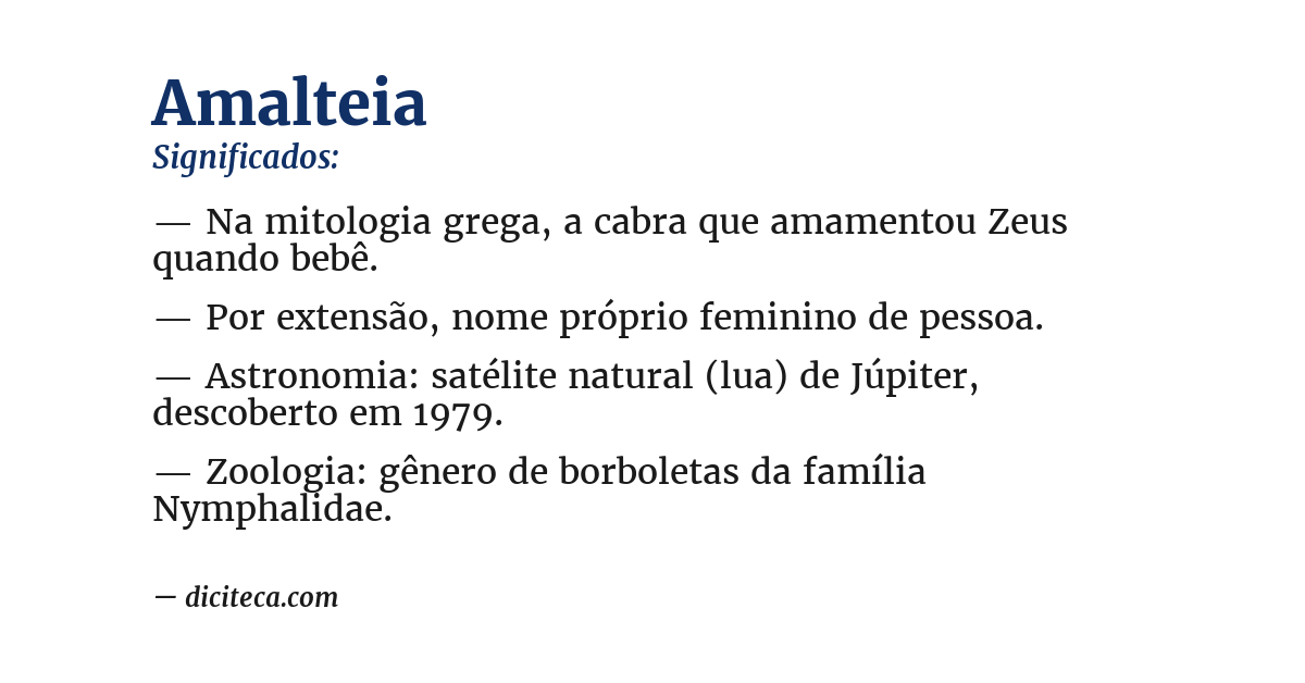 Significado de amalteia