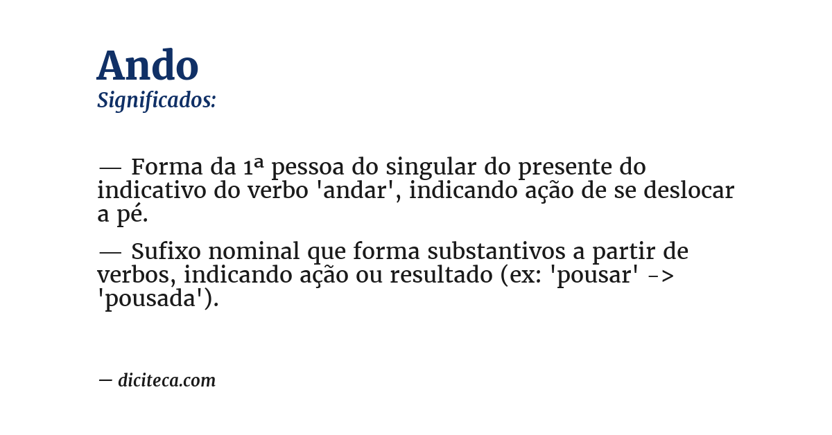 Significado de ando