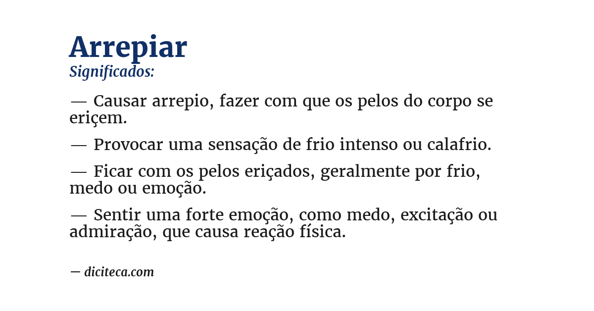 Significado de arrepiar