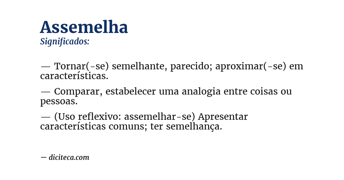Significado de assemelha