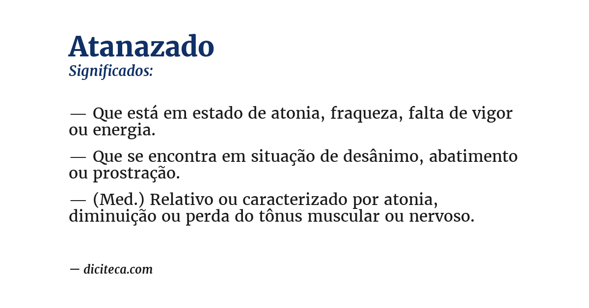 Significado de atanazado