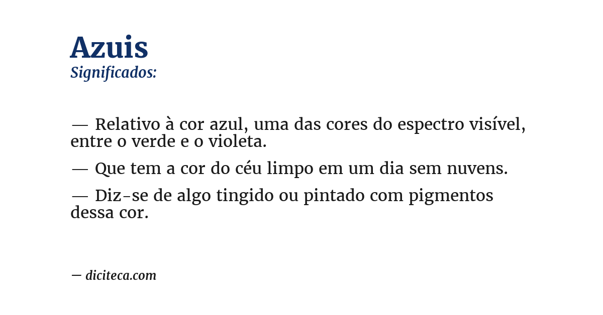 Significado de azuis