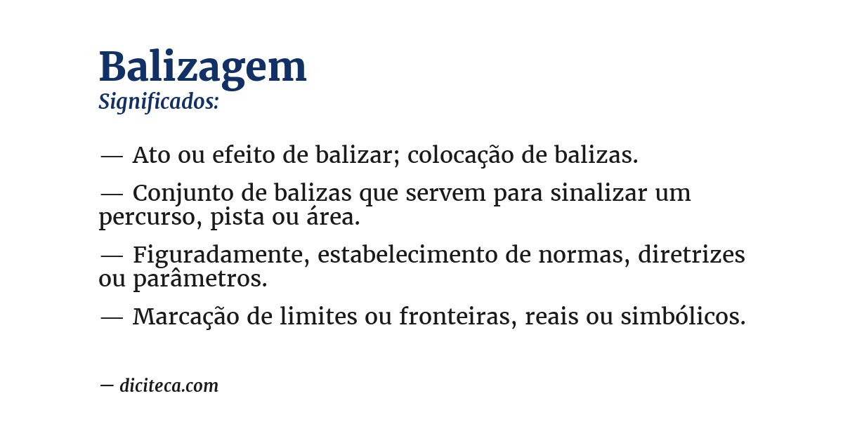 Significado de balizagem