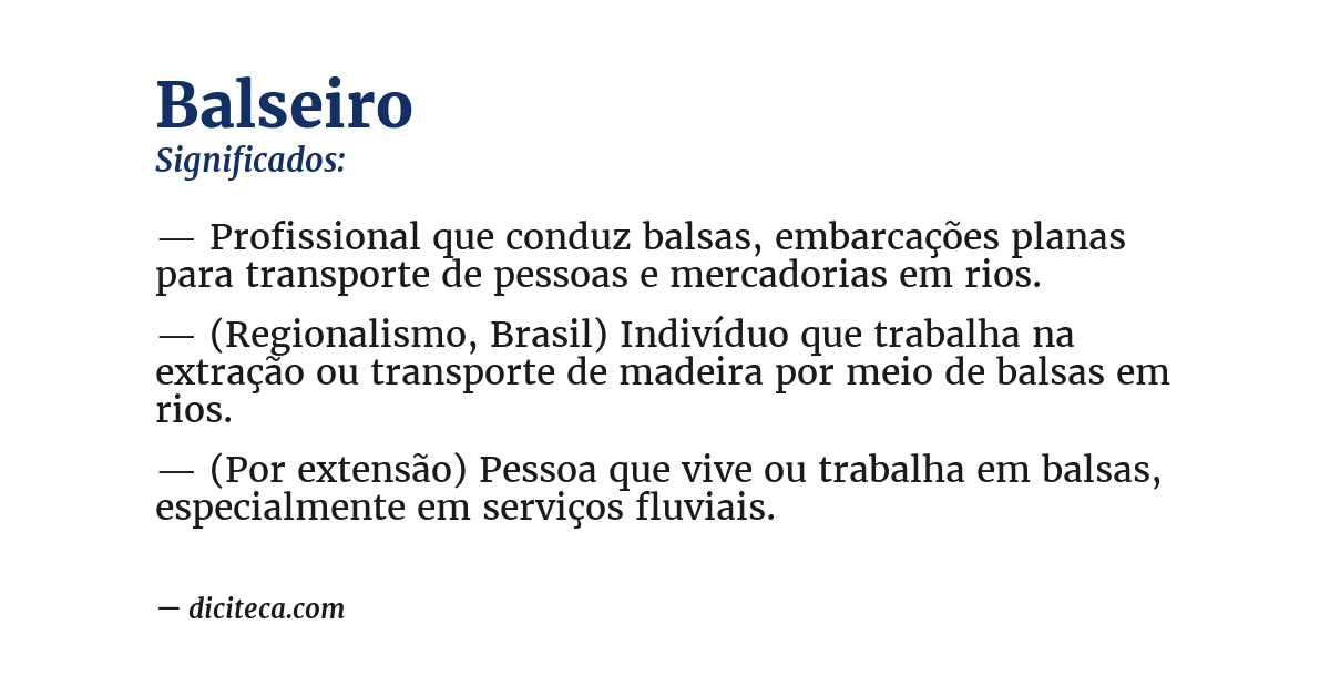Significado de balseiro