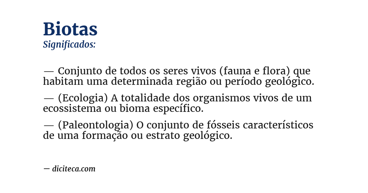 Significado de biotas