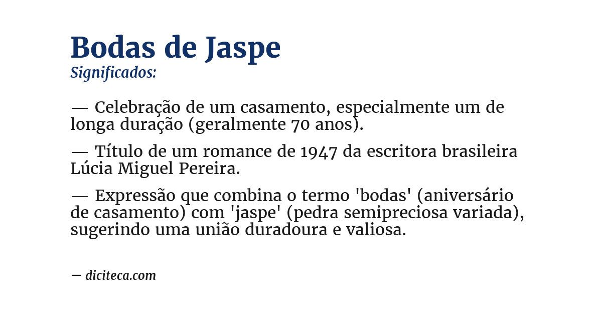 Significado de bodas de jaspe