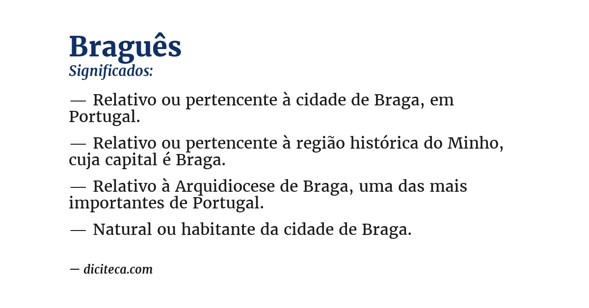Significado de braguês