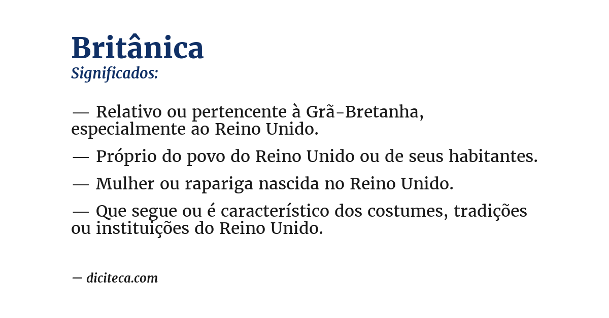 Significado de britânica