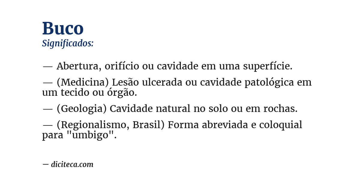 Significado de buco