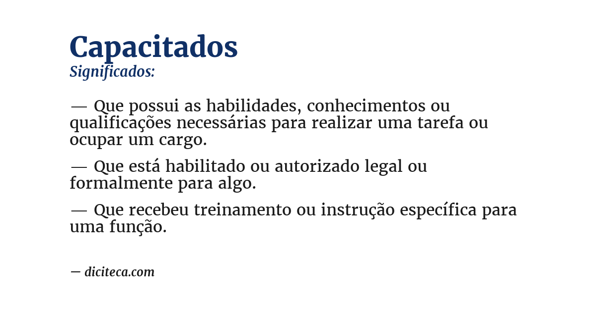 Significado de capacitados