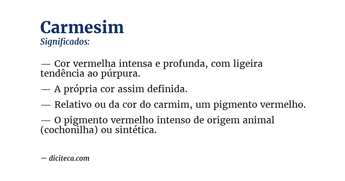 Significado de carmesim