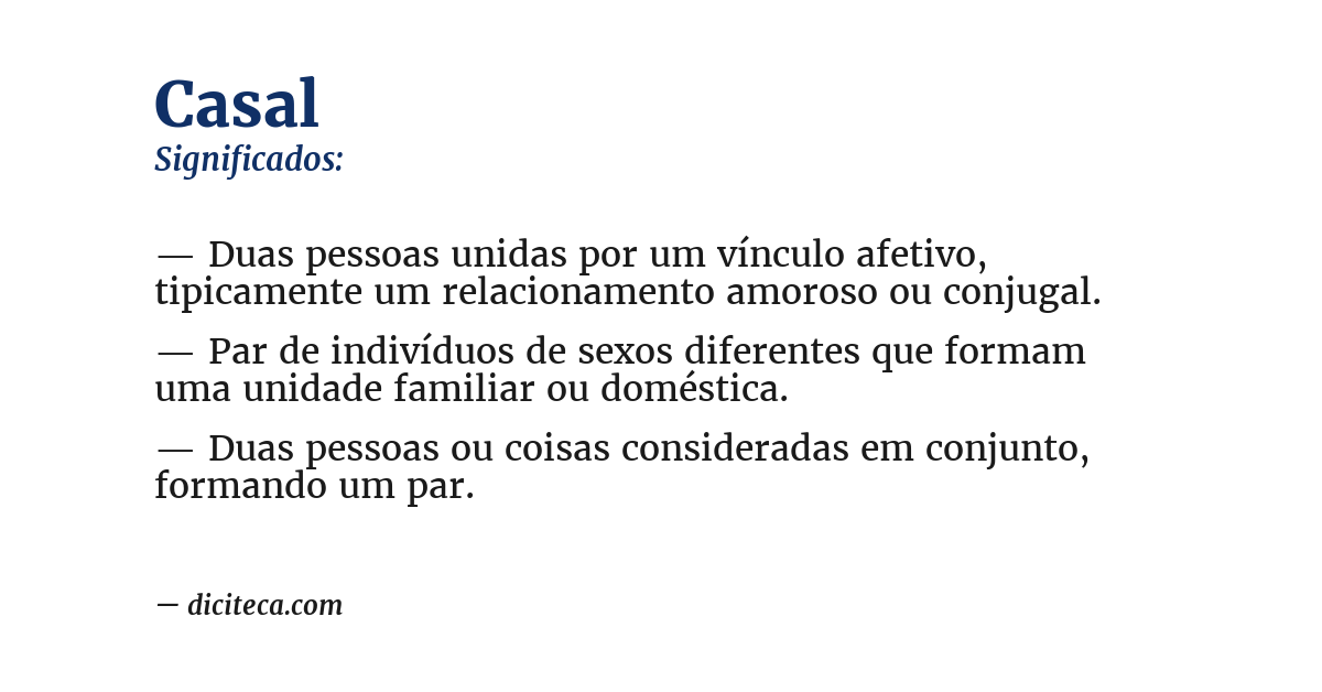 Significado de casal