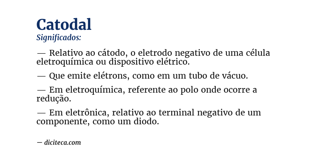Significado de catodal