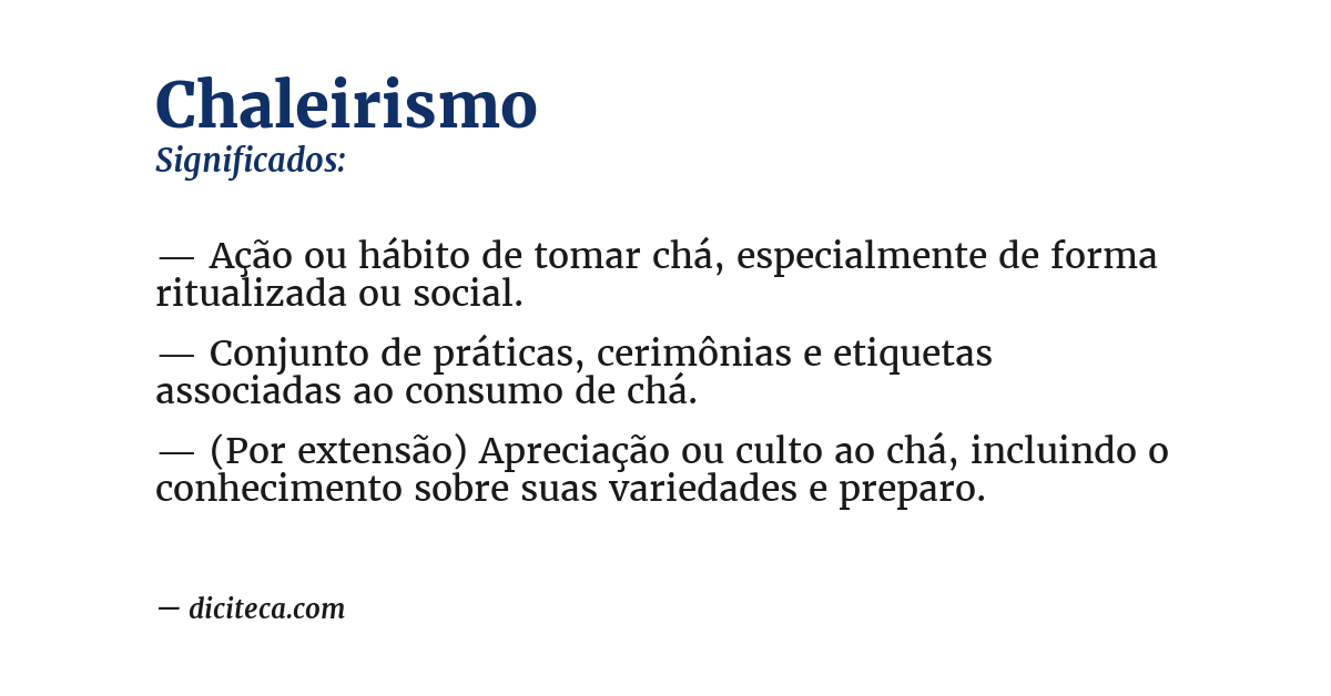 Significado de chaleirismo