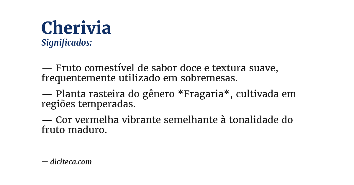 Significado de cherivia