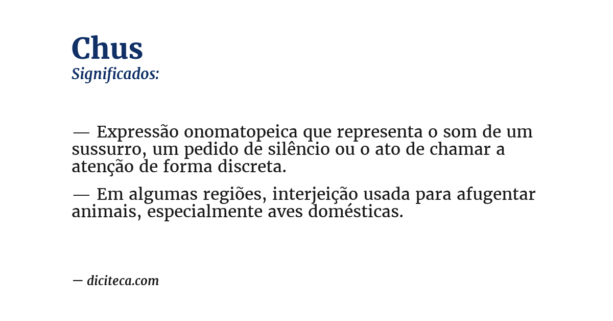 Significado de chus