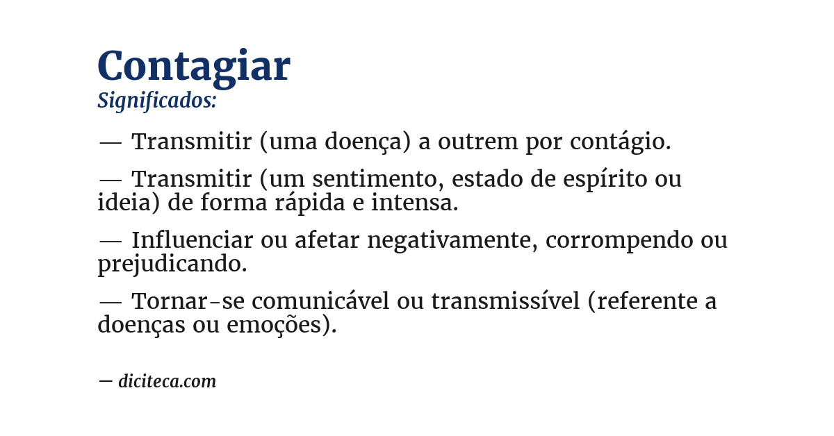 Significado de contagiar