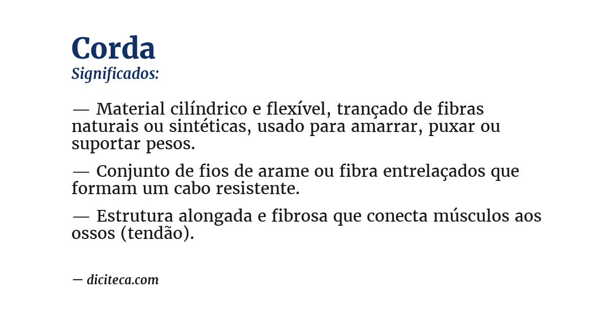 Significado de corda