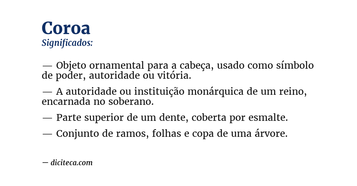 Significado de coroa