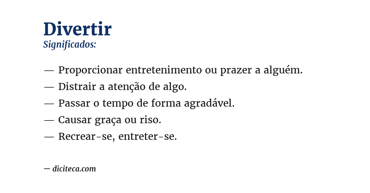 Significado de divertir