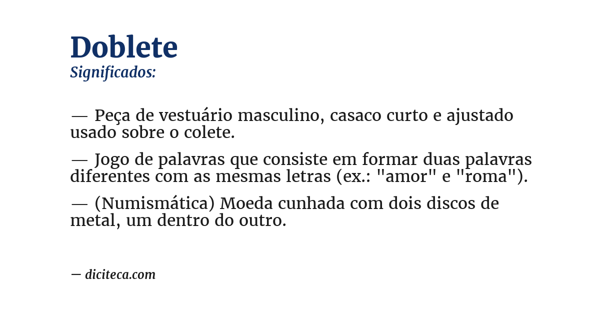 Significado de doblete