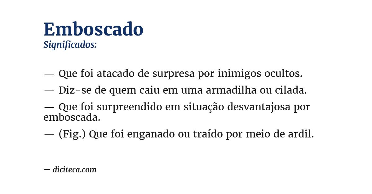 Significado de emboscado