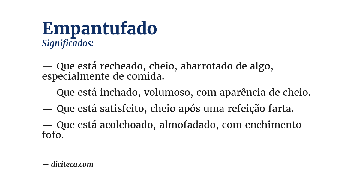 Significado de empantufado